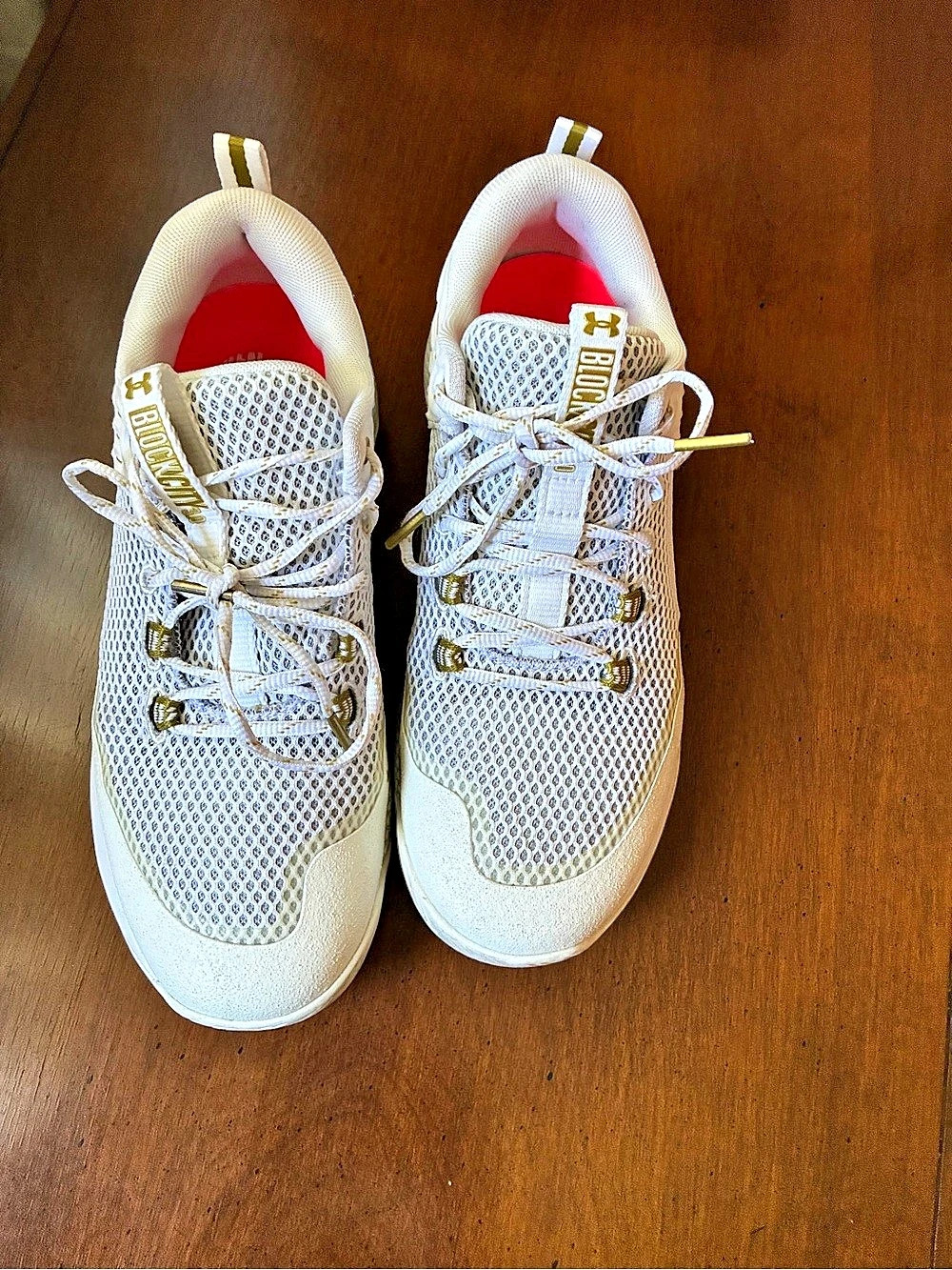 Under Armour HOVR Havoc 3 White & Gold Athletic Shoes US 9.5